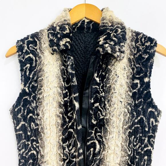 UBU Vest Double Side Sweater Womens Size XS Black  Front Full Zipper - Picture 3 of 13